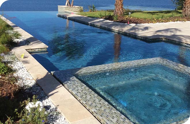 Pool designed and built by premier pools in Winter Garden